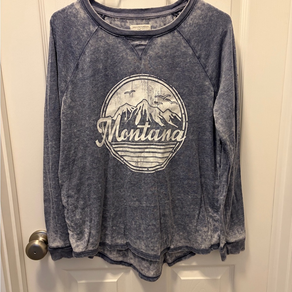 Montana Women's Crew Neck Sweater - Blue